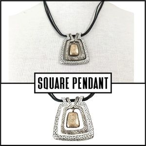 ✨Square Gold and Silver Pendant✨